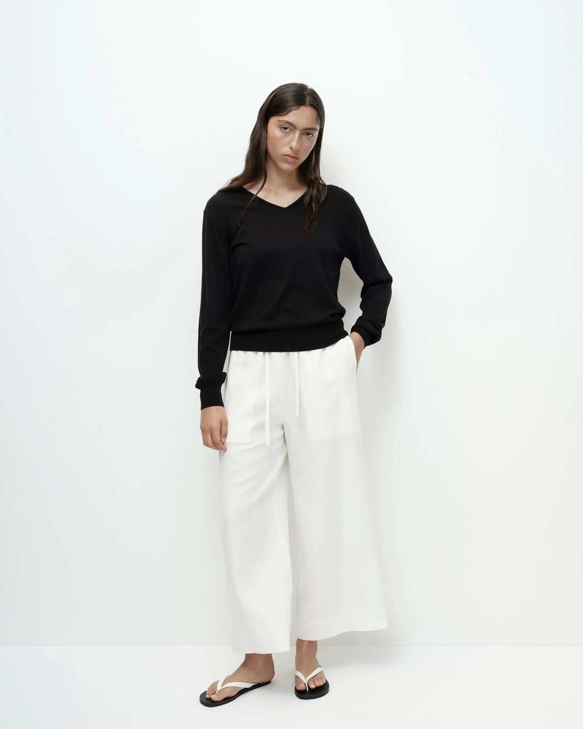 Mijeong Park Cotton Blend V-Neck Knit Top - Image 4 of 5