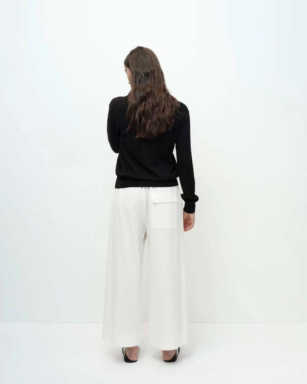 Mijeong Park Cotton Blend V-Neck Knit Top