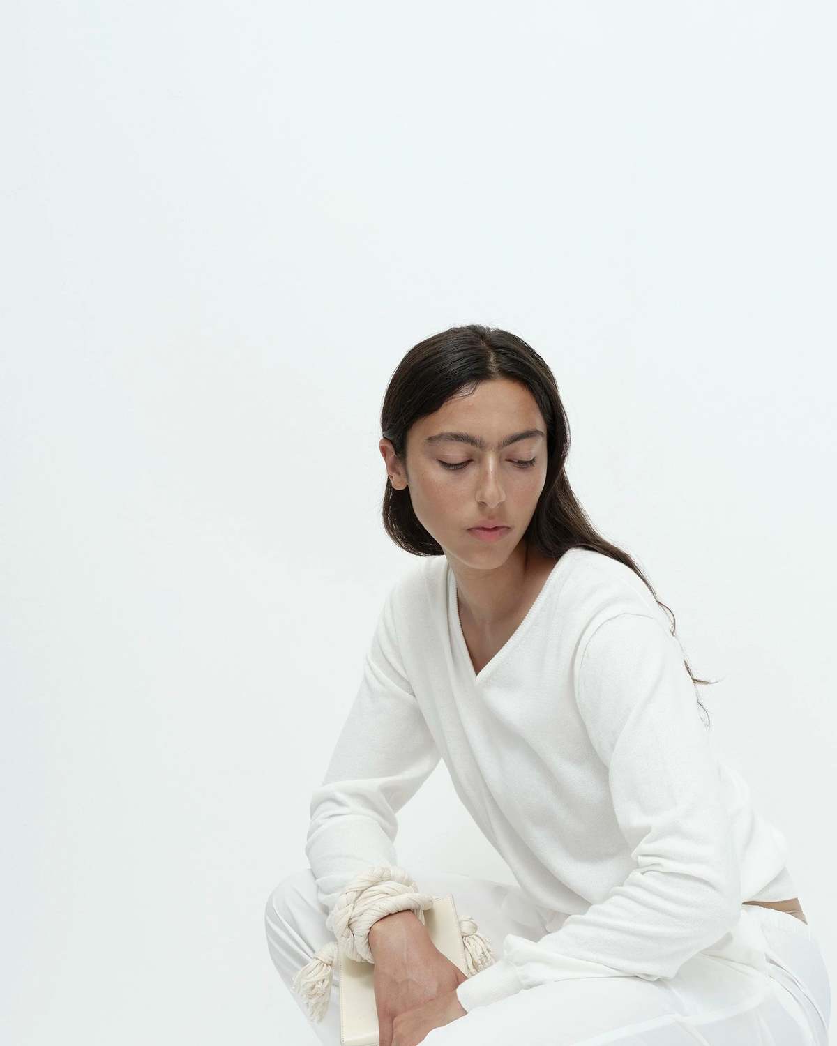 Mijeong Park Cotton Blend V-Neck Knit Top - Image 8 of 8