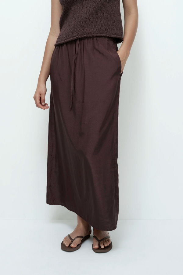 Mijeong Park Drawstring Midi Skirt