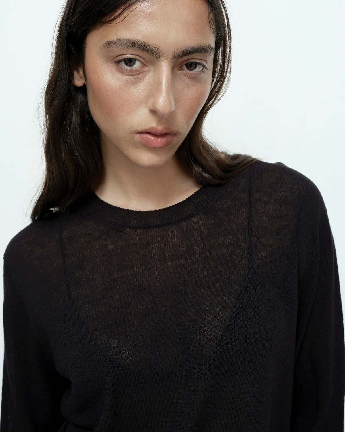 Mijeong Park Semi Sheer Linen Blend Knit Top - Image 2 of 6