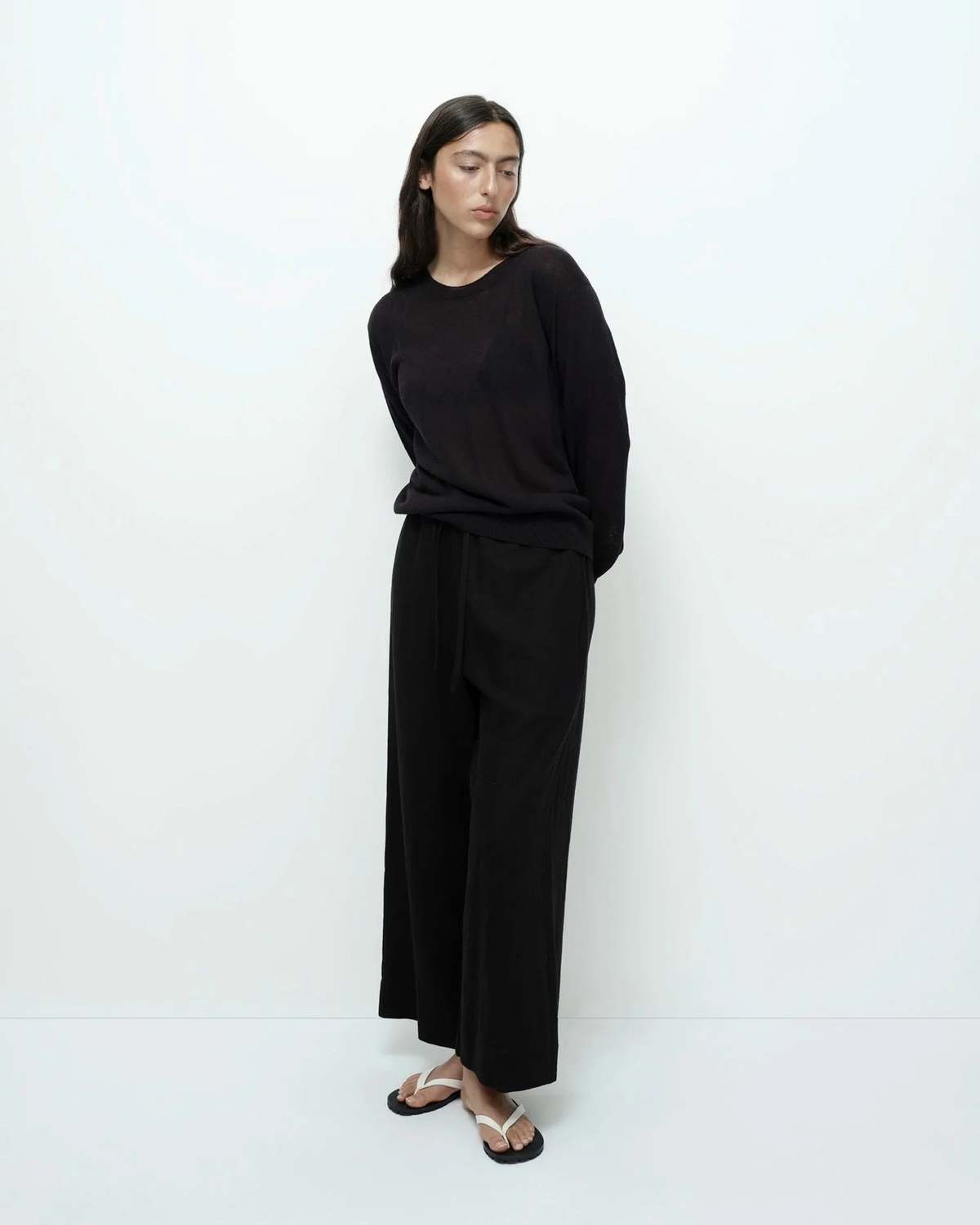 Mijeong Park Semi Sheer Linen Blend Knit Top - Image 5 of 6