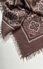 KAS Bandana Cashmere Scarf - Brown/Yellow - Thumbnail 1