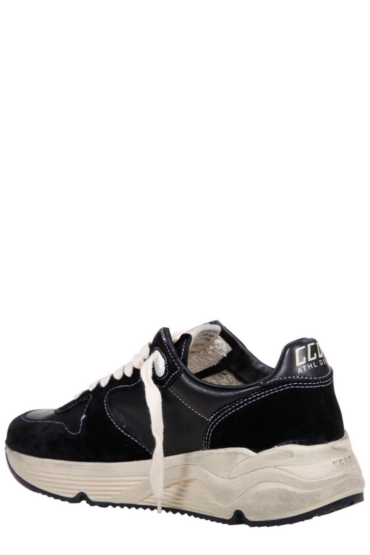 Golden Goose Running Sole Panelled Lace-Up Sneakers - Nero - Image 3 of 4