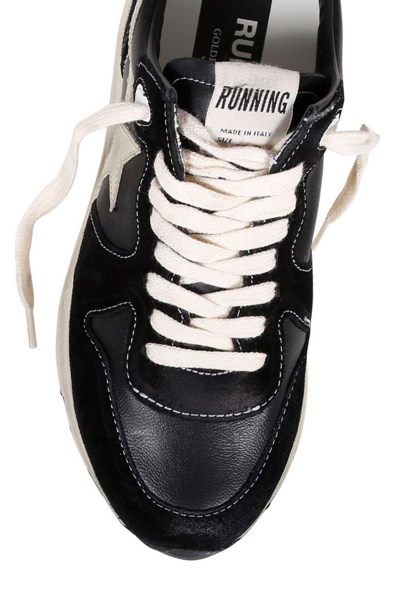 Golden Goose Running Sole Panelled Lace-Up Sneakers - Nero