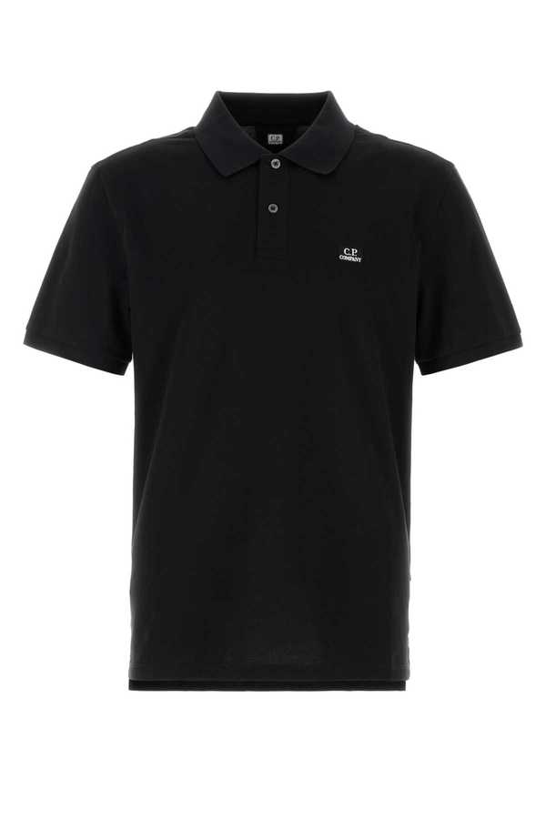 C.P. Company Stretch Piquet Polo Shirt - Black