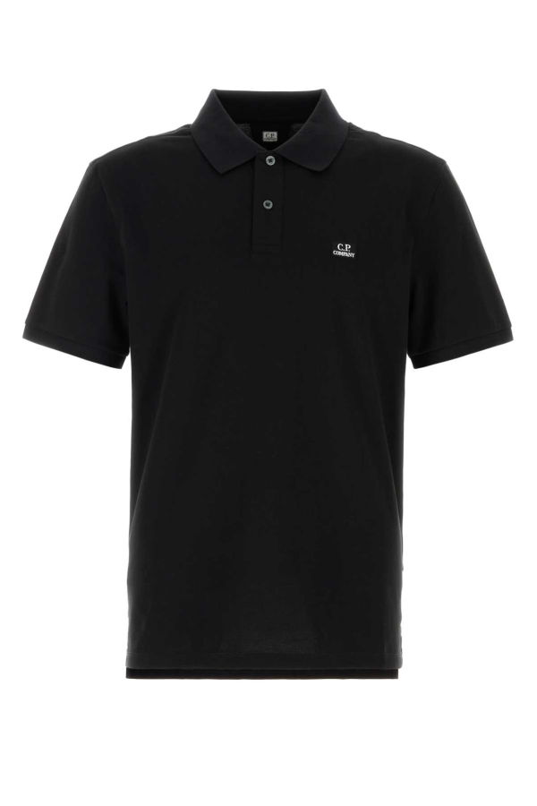 C.P. Company Stretch Piquet Polo Shirt - Black