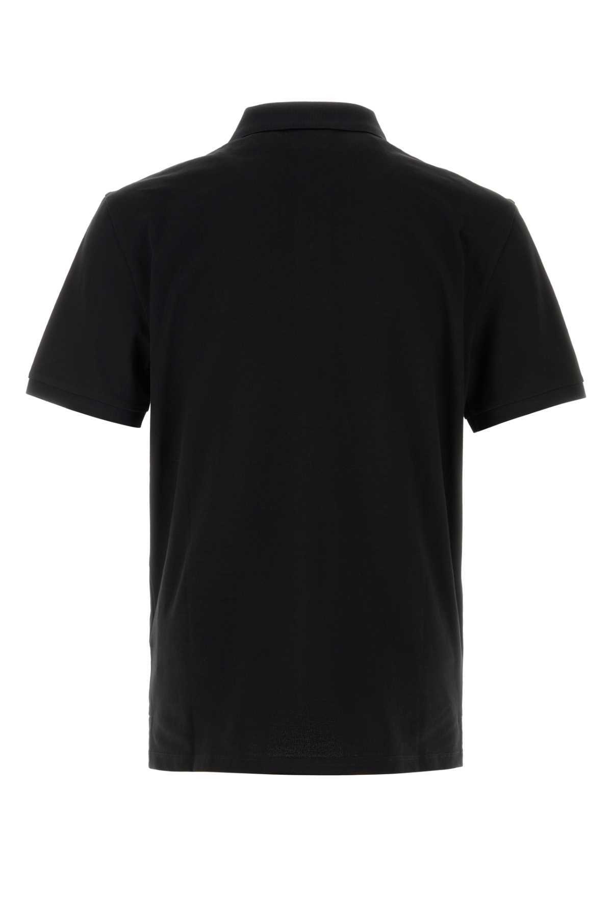 C.P. Company Stretch Piquet Polo Shirt - Black - Image 2 of 2