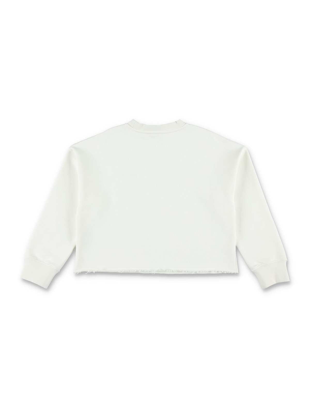 KIDS Golden Goose Crop Sweatshirt With Rhinestone - Heritage White - Image 3 of 3