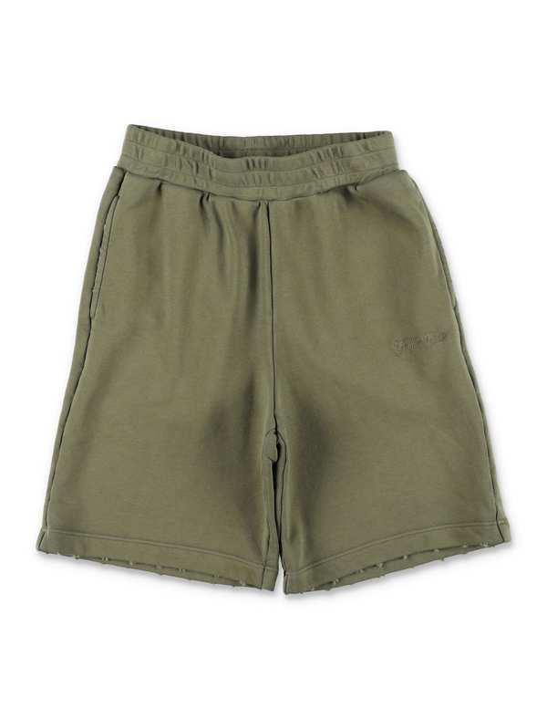 KIDS Golden Goose Distressed Sweatshorts - Dusty Olive