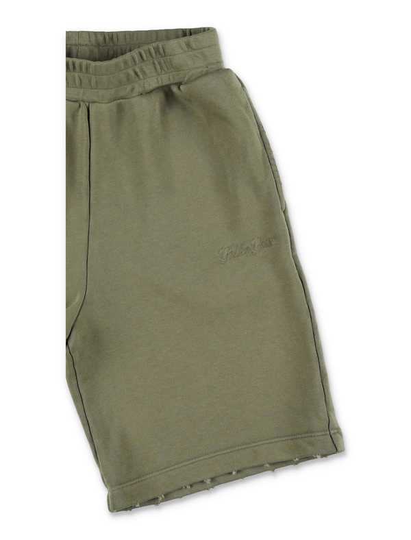 KIDS Golden Goose Distressed Sweatshorts - Dusty Olive