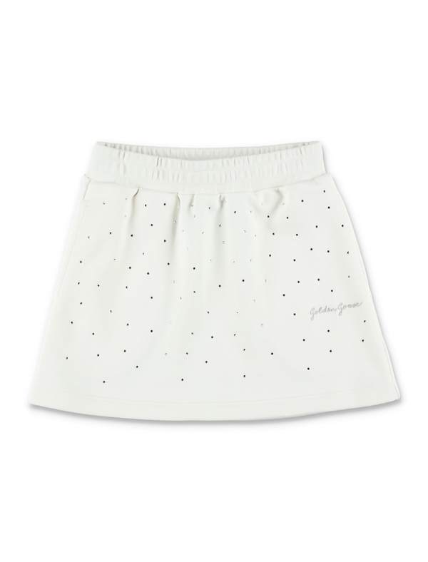 KIDS Golden Goose Rhinestone Sweatskirt - Heritage White