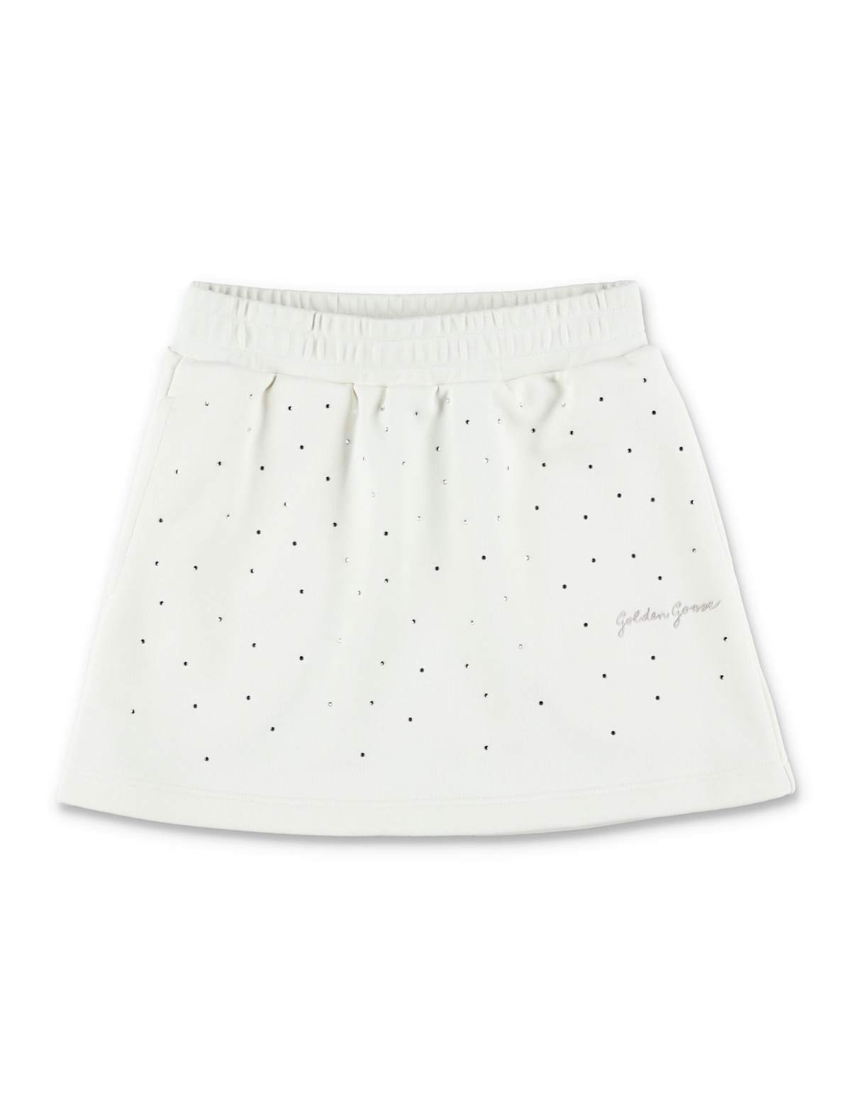 KIDS Golden Goose Rhinestone Sweatskirt - Heritage White - Image 1 of 3