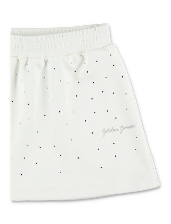 KIDS Golden Goose Rhinestone Sweatskirt - Heritage White