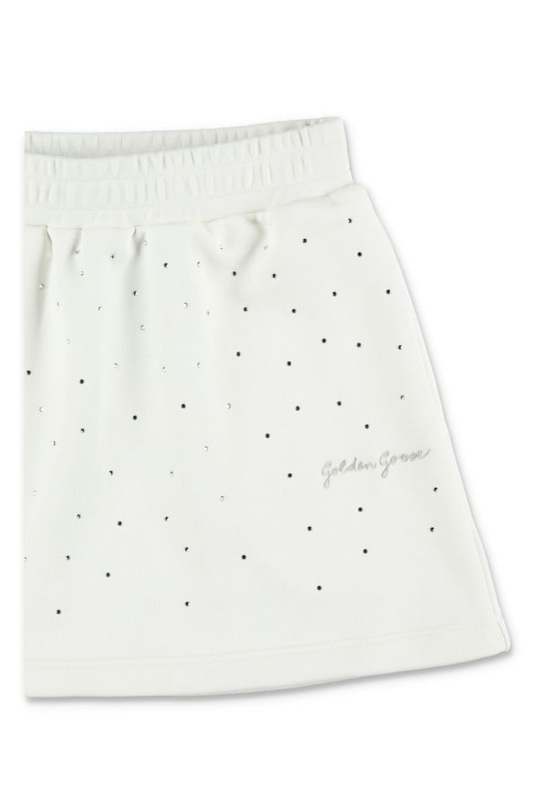 KIDS Golden Goose Rhinestone Sweatskirt - Heritage White