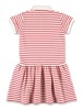 KIDS Golden Goose Striped Polo Dress - Arctic Wolf/Red - Thumbnail 3