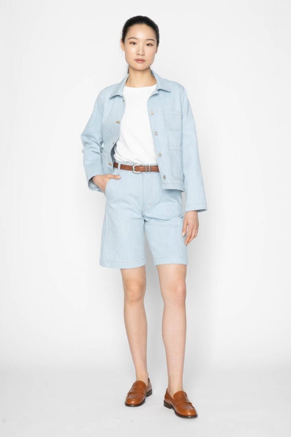 Naked & Famous Andie Linen Denim Shorts