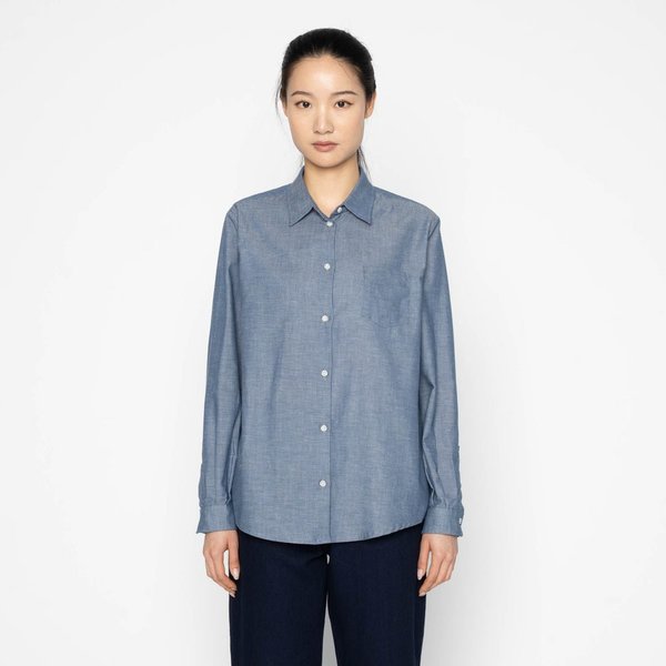 Naked & Famous Judy Shirt (Chambray With Multicolour Neps)