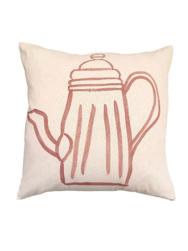 Happy French Gang Teapot #1 Pillow 18x18in