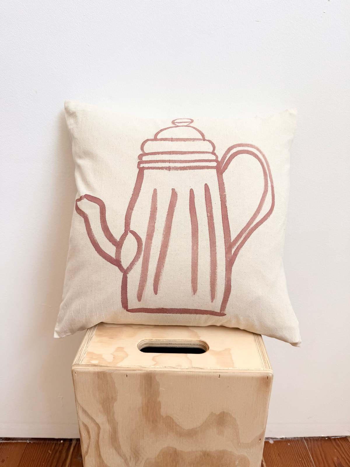 Happy French Gang Teapot #1 Pillow 18x18in - Image 2 of 2