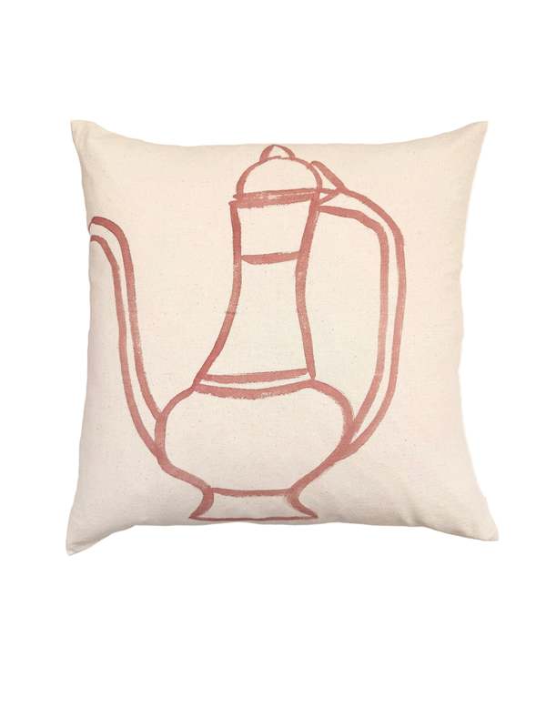 Happy French Gang Teapot #2 Pillow 18x18in