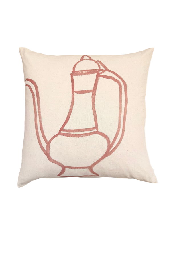 Happy French Gang Teapot #2 Pillow 18x18in