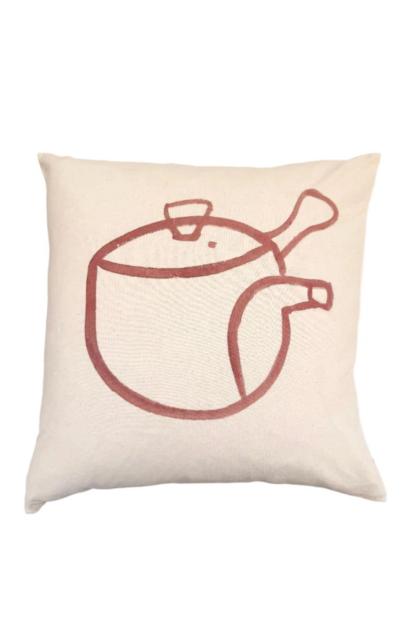 Happy French Gang Teapot #3 Pillow 18x18in