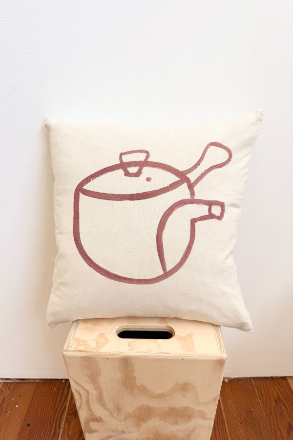 Happy French Gang Teapot #3 Pillow 18x18in