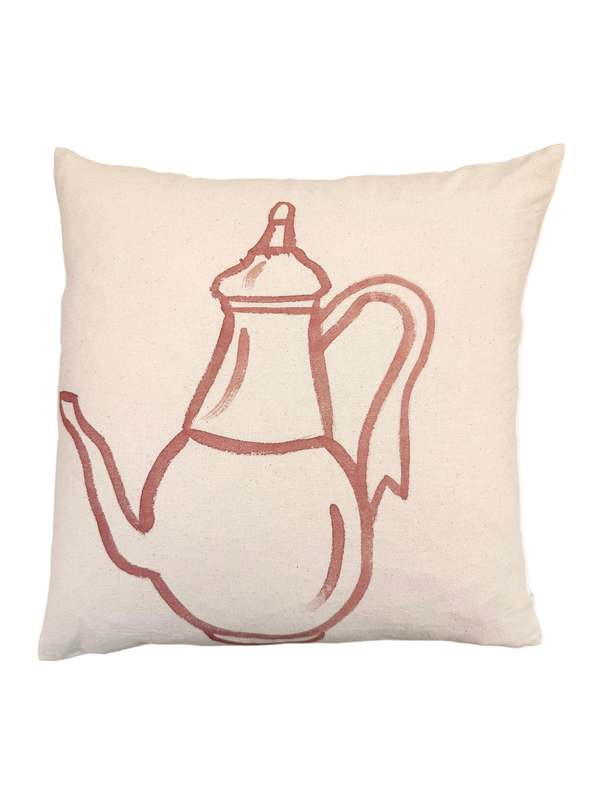 Happy French Gang Teapot #4 Pillow 18x18in