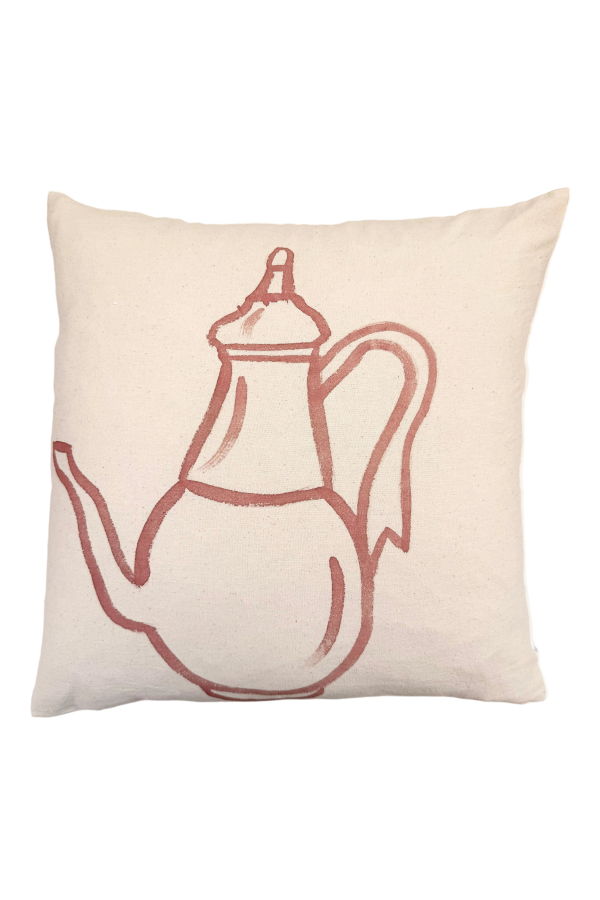 Happy French Gang Teapot #4 Pillow 18x18in