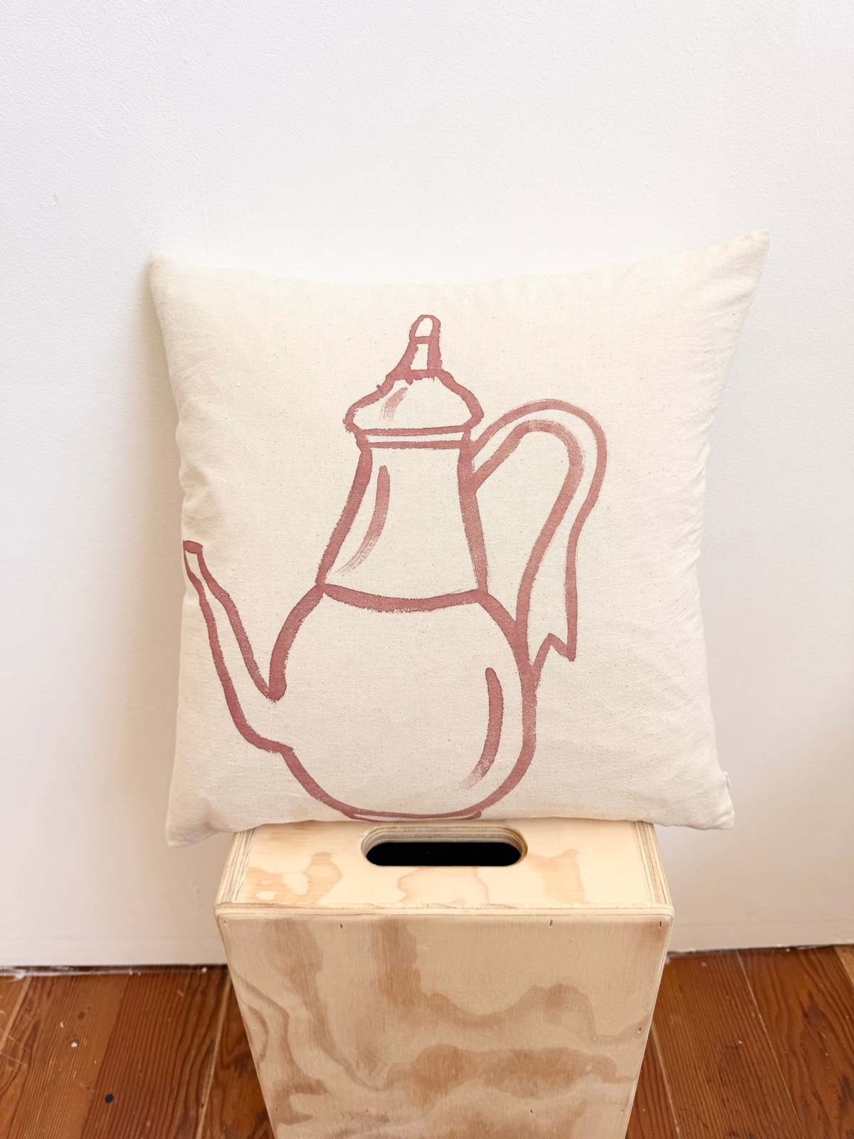 Happy French Gang Teapot #4 Pillow 18x18in - Image 2 of 2