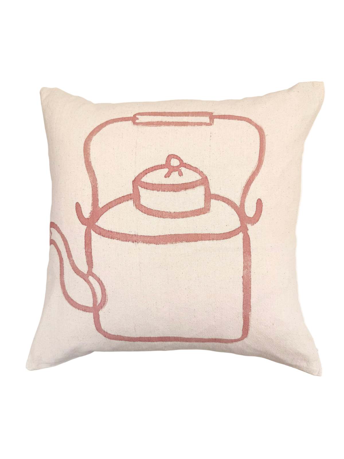 Happy French Gang Teapot #5 Pillow 18x18in - Image 1 of 2