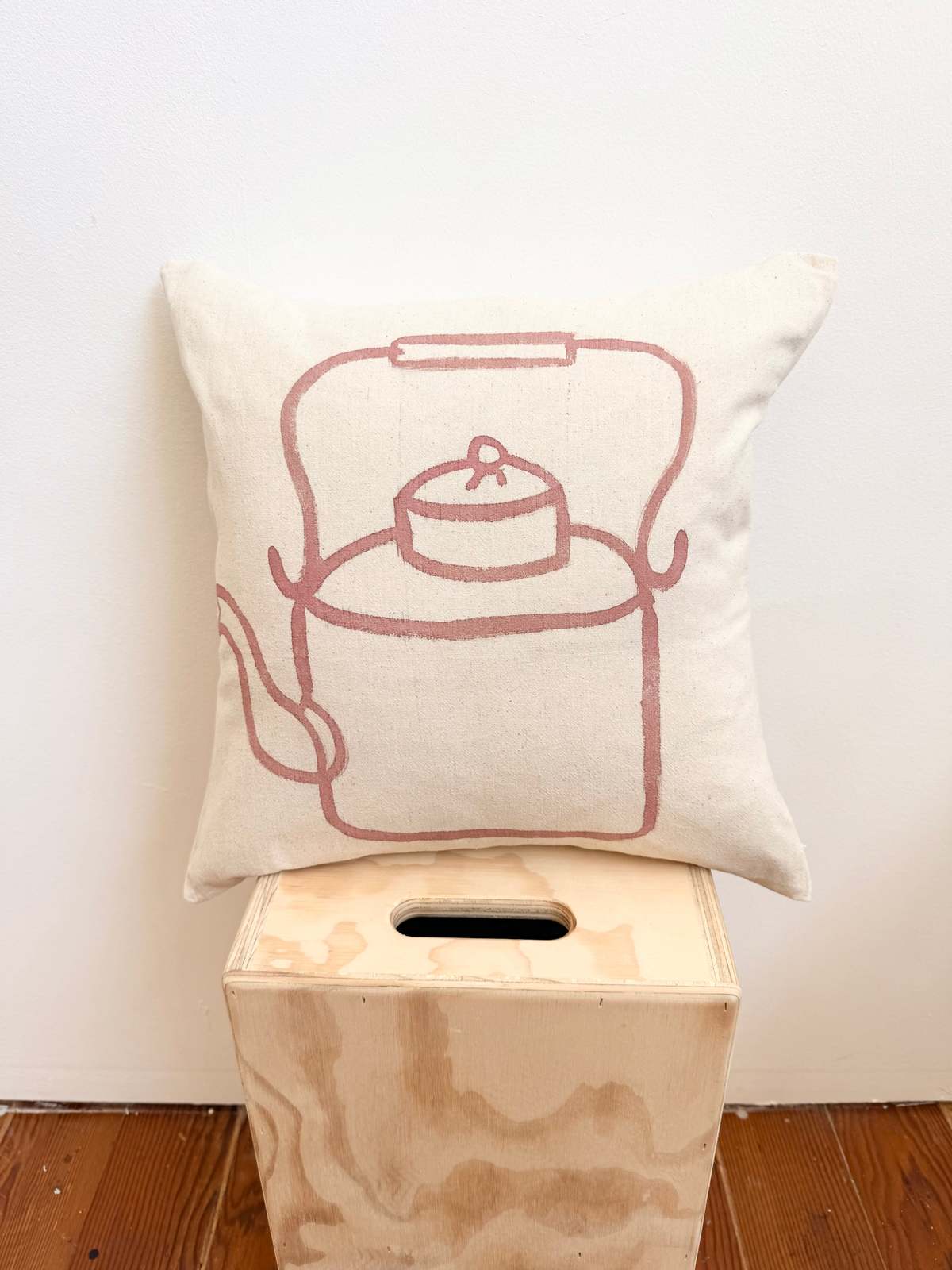 Happy French Gang Teapot #5 Pillow 18x18in - Image 2 of 2