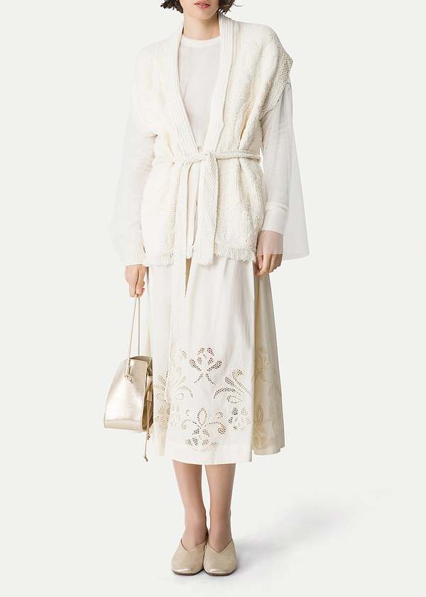 Forte Forte Embroidery Skirt - Avorio