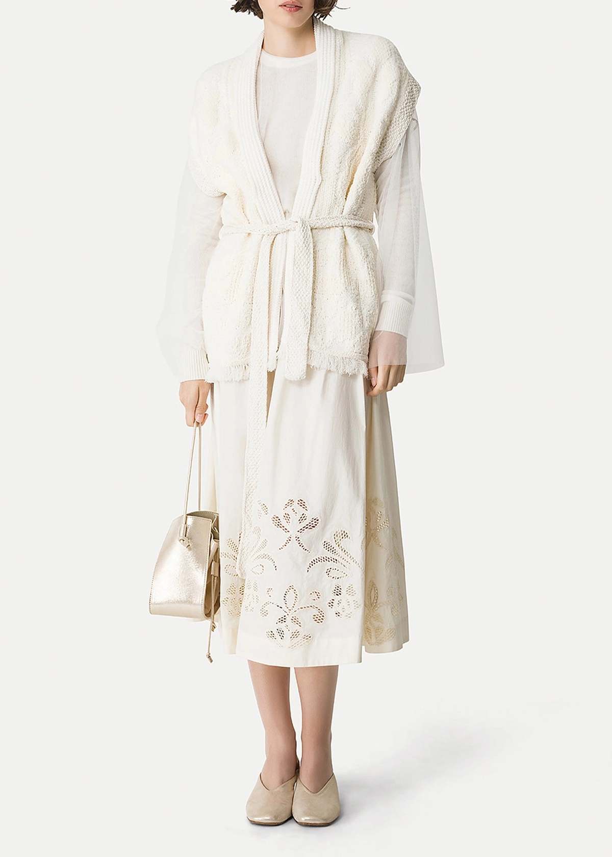 Forte Forte Embroidery Skirt - Avorio - Image 1 of 5