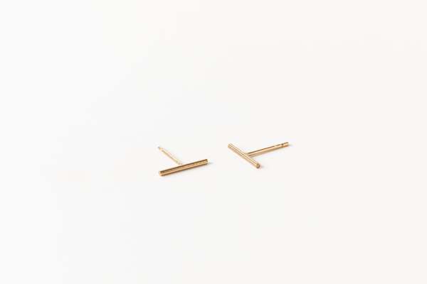 Sheena Marshall Jewelry Bowery Bar Studs Gold Fill Earrings