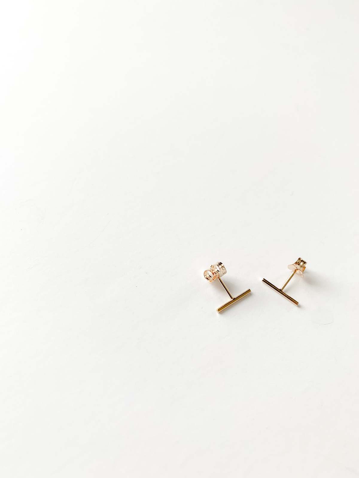 Sheena Marshall Jewelry Bowery Bar Studs Gold Fill Earrings - Image 3 of 4