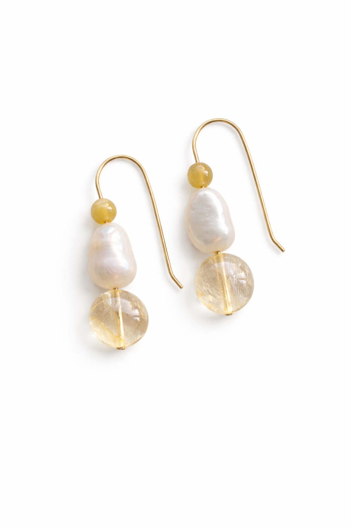 Sheena Marshall Jewelry Citrine + Pearl Earrings | Gold Fill - Image 1 of 3