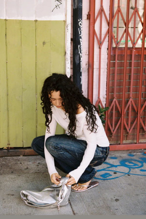 Geel Drew Semi Sheer Long Sleeve Top