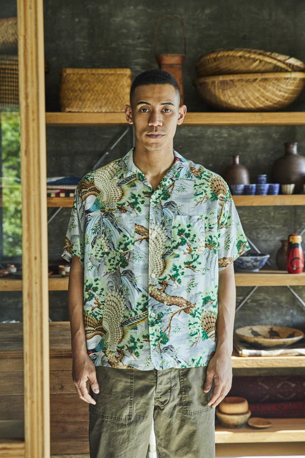 Orslow Peacock Garden Hawaiian Shirt