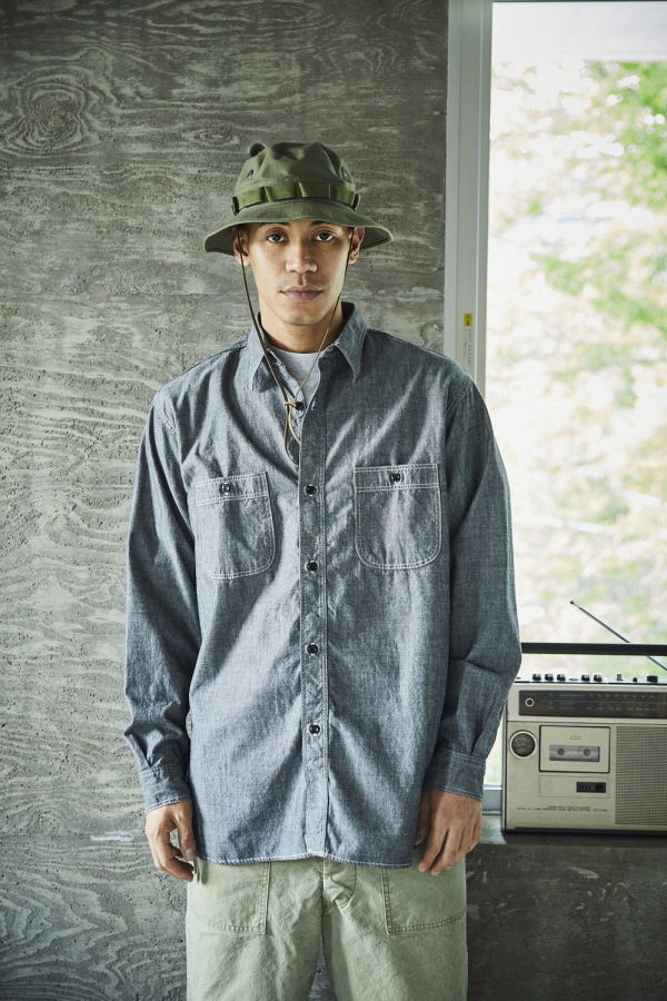 Orslow Relax Fit Chambray Work Shirt