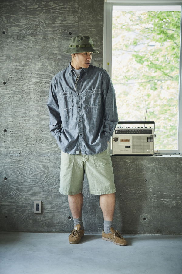 Orslow Relax Fit Chambray Work Shirt