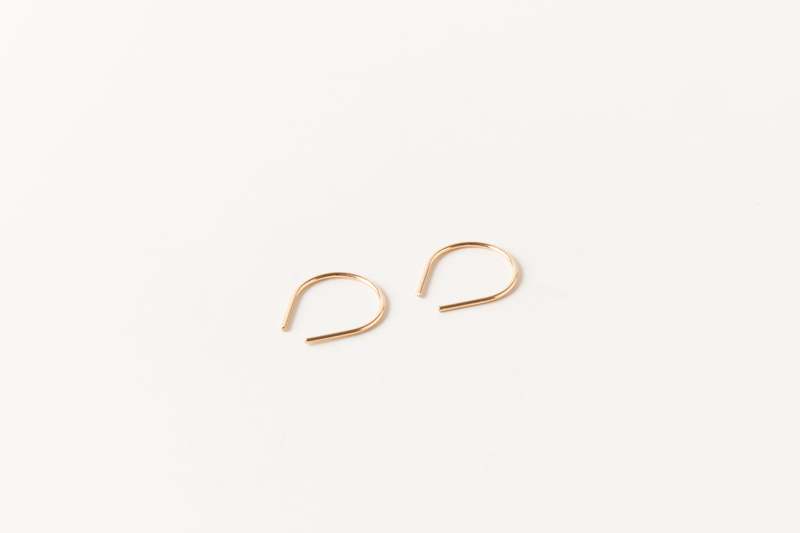 Sheena Marshall Jewelry Moab Arch Threader Earrings Gold Fill
