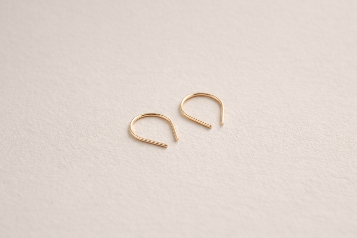 Sheena Marshall Jewelry Moab Arch Threader Earrings Gold Fill - Image 5 of 5