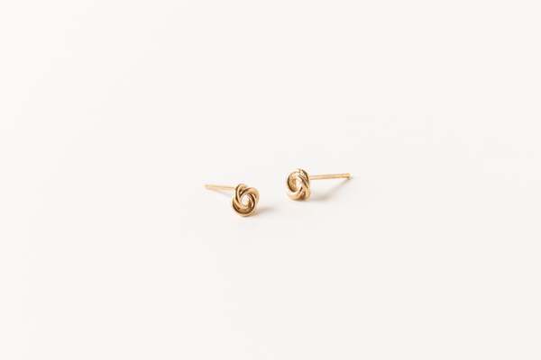 Sheena Marshall Jewelry Petite Knot Gold Fill Stud Earrings