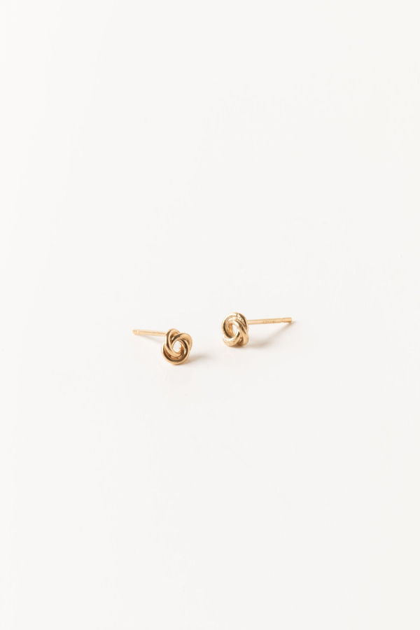 Sheena Marshall Jewelry Petite Knot Gold Fill Stud Earrings