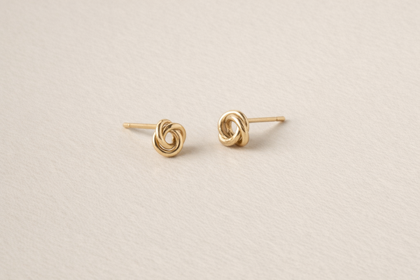 Sheena Marshall Jewelry Petite Knot Gold Fill Stud Earrings