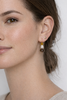 Sheena Marshall Jewelry Slate & Pearl Earrings Gold Fill - Thumbnail 2