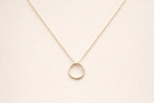 Sheena Marshall Jewelry Sol Circle Pendant Necklace - Gold Fill