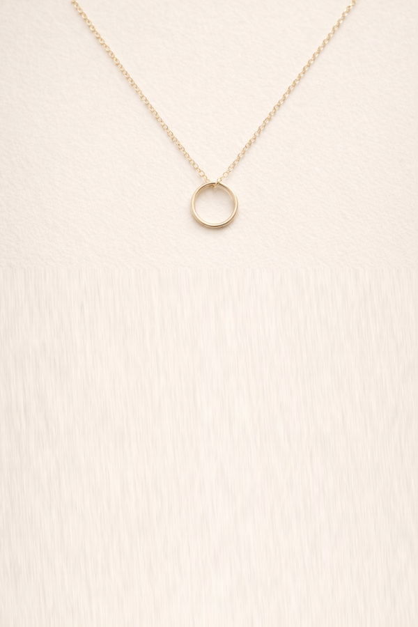 Sheena Marshall Jewelry Sol Circle Pendant Necklace - Gold Fill